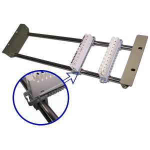 19" PROFIL mounting frame for 20 connection modules, vertical